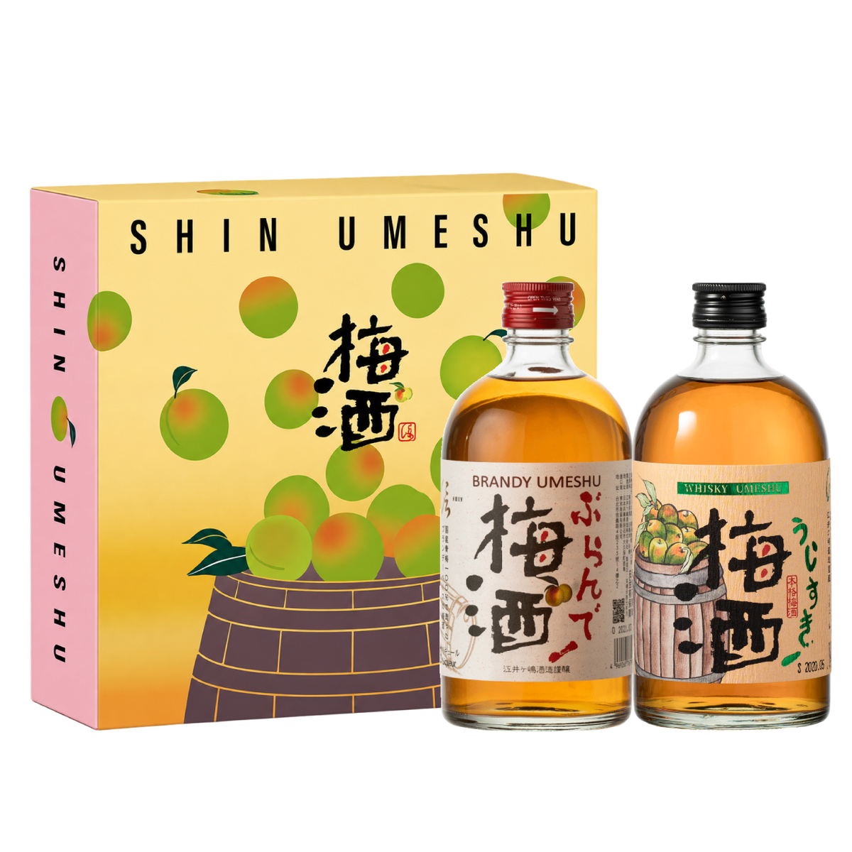 信梅酒雙瓶禮盒 白蘭地梅酒 × 威士忌梅酒
