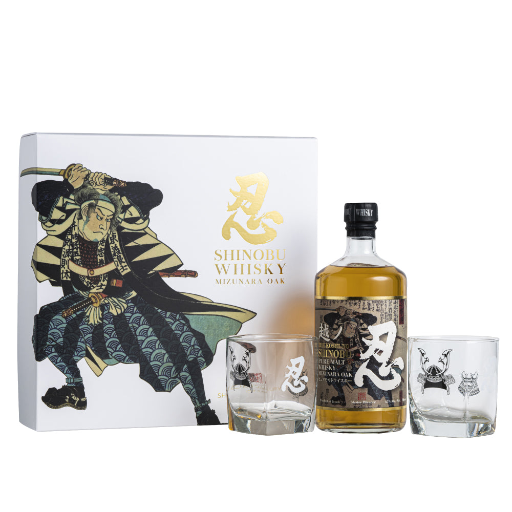 忍純麥威士忌水楢桶禮盒 (單瓶雙杯)
